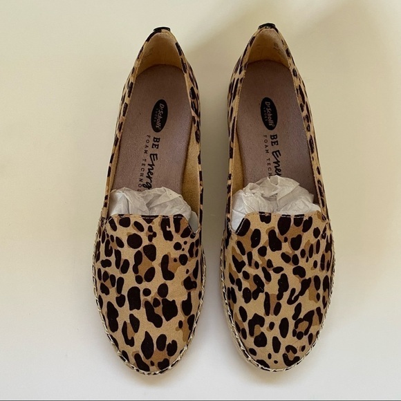 Dr. Scholls Be Energized Find Me Brown Leopard Round Toe Espadrilles Womens 6M - Picture 2 of 9